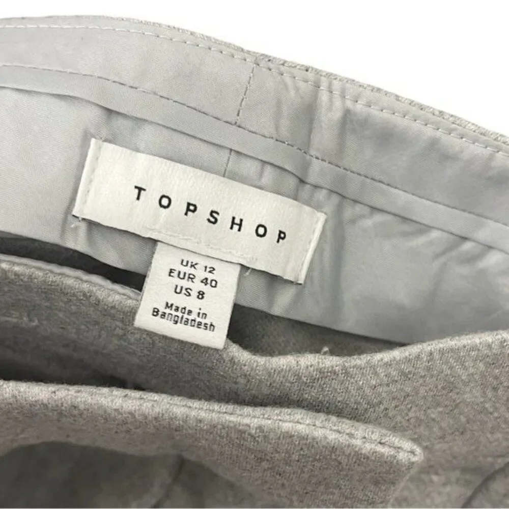 New Topshop jersey twill flare pant in Gray Size US 8